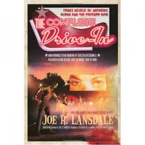 Cover of The Complete Drive-In by Joe R. Lansdale, accompanies blog post reviewing the book by speculative fiction writer Cat Rambo.